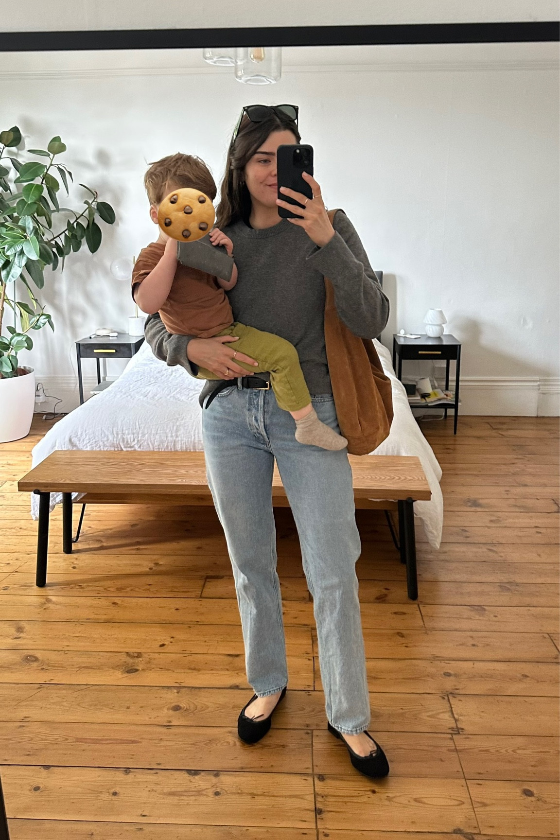 OOTD with the little man: grey cashmere jumper, straight leg pale wash jeans and ballet flats. 

#LTKSeasonal #LTKstyletip #LTKFind