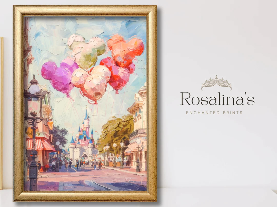 Printable Vintage DISNEYLAND Oil Painting | Download Art, Castle Fairytale Landscape Art Print, O... | Etsy (US)