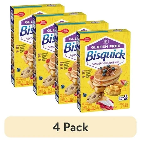 (4 pack) Betty Crocker Bisquick, Gluten Free Pancake and Baking Mix, 16 oz | Walmart (US)