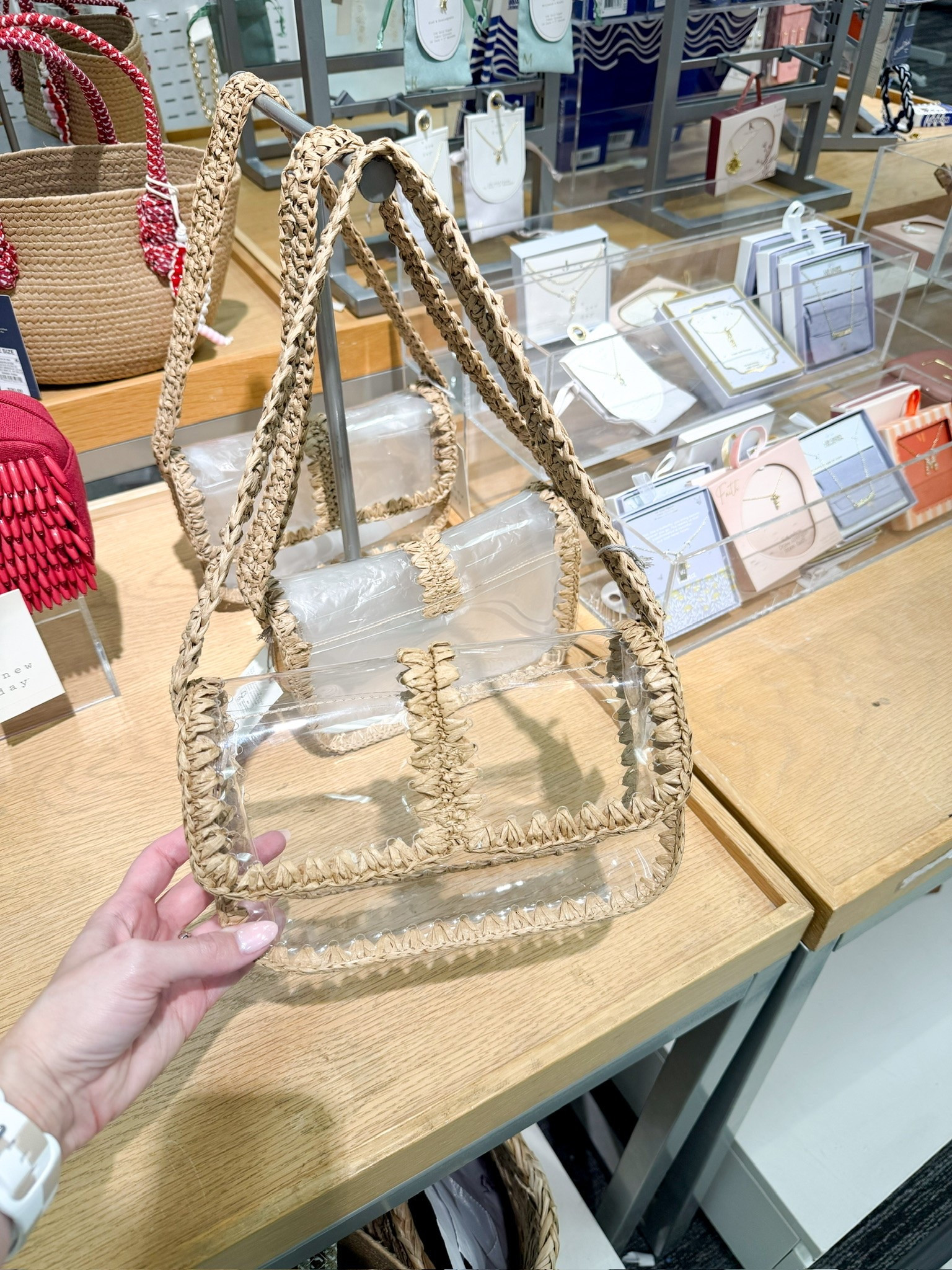 Such a cute Clear Bag for Summer.
Great for concerts and stadium events.

//
Summer purses
Clear stadium bags
Clear purses

#LTKActive #LTKdayinmylife #LTKTravel