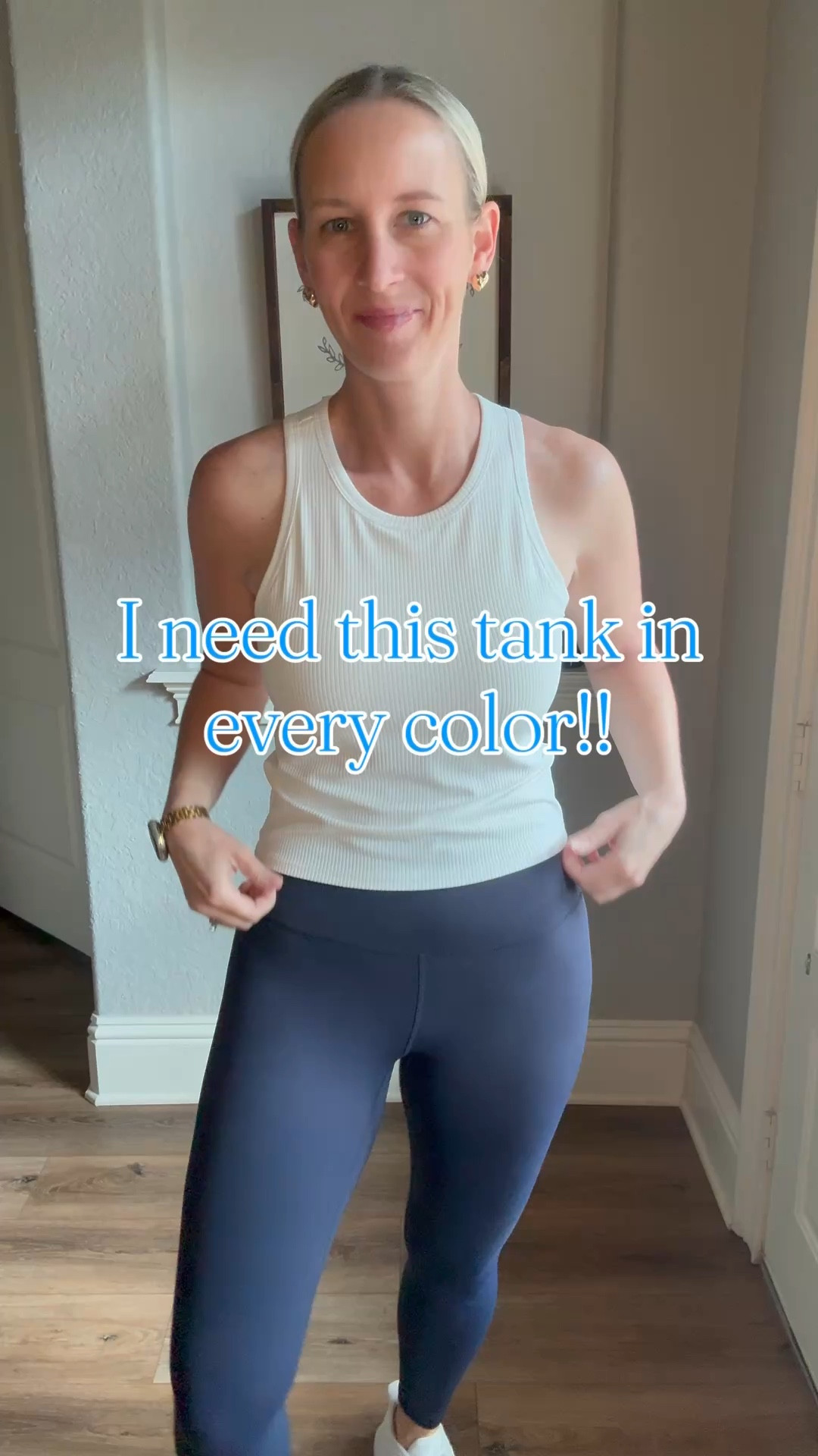 I need this tank in every color! The best part is the built in bra 👏🏻👏🏻 I’m wearing a medium  

#LTKfitnessgoals #LTKgrwm #LTKOver40