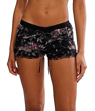 Free People Feeling For Lace Floral Printed Micro Shorts - S | Dillard's