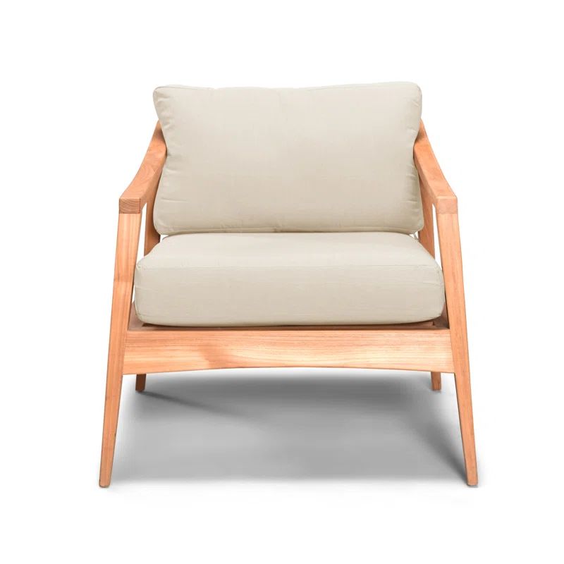 Elswick Teak Outdoor Lounge Chair with Cushions | Wayfair North America