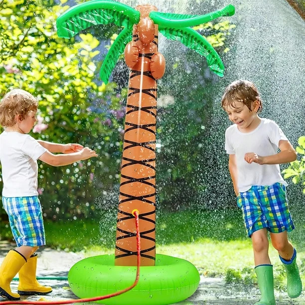 61" Inflatable Sprinkler Toy, Inflatable Palm Tree Sprinkler for Kids, Summer Outdoor Pool Toys, ... | Walmart (US)