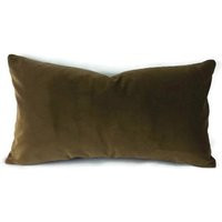 11.5"" X 20.5"" Plush Velvet Deep Espresso Brown Lumbar Pillow Cover | Etsy (US)