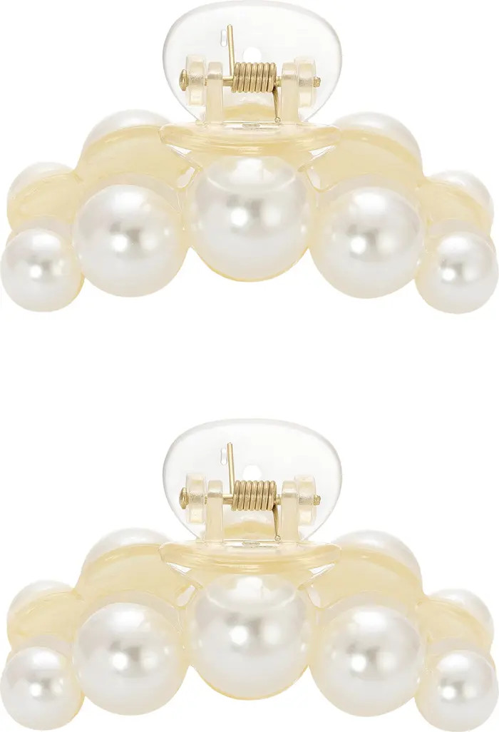 2-Pack Faux Pearl Claw Clips | Nordstrom