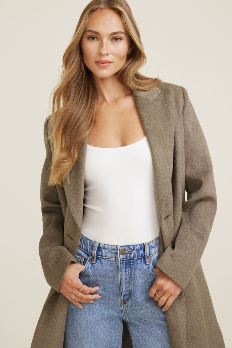 Double Breasted Wool Coat | Dynamite Clothing