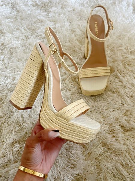 Express shoe sale
Straw heels
Summer sandals 

#LTKshoecrush #LTKsalealert #LTKunder100