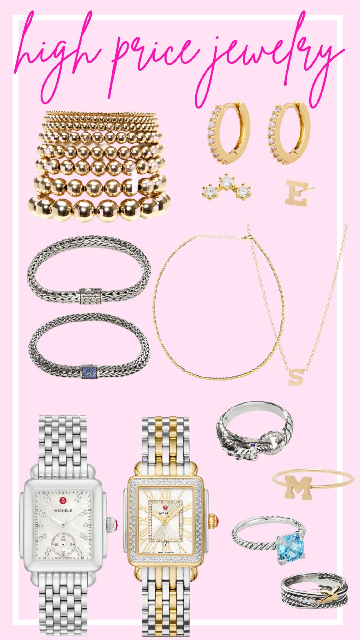 High price jewelry ! #jewelry #ltk #mixedmetal #earrings #rings #bracelets #watches #gold #silver 

#LTKSeasonal #LTKstyletip