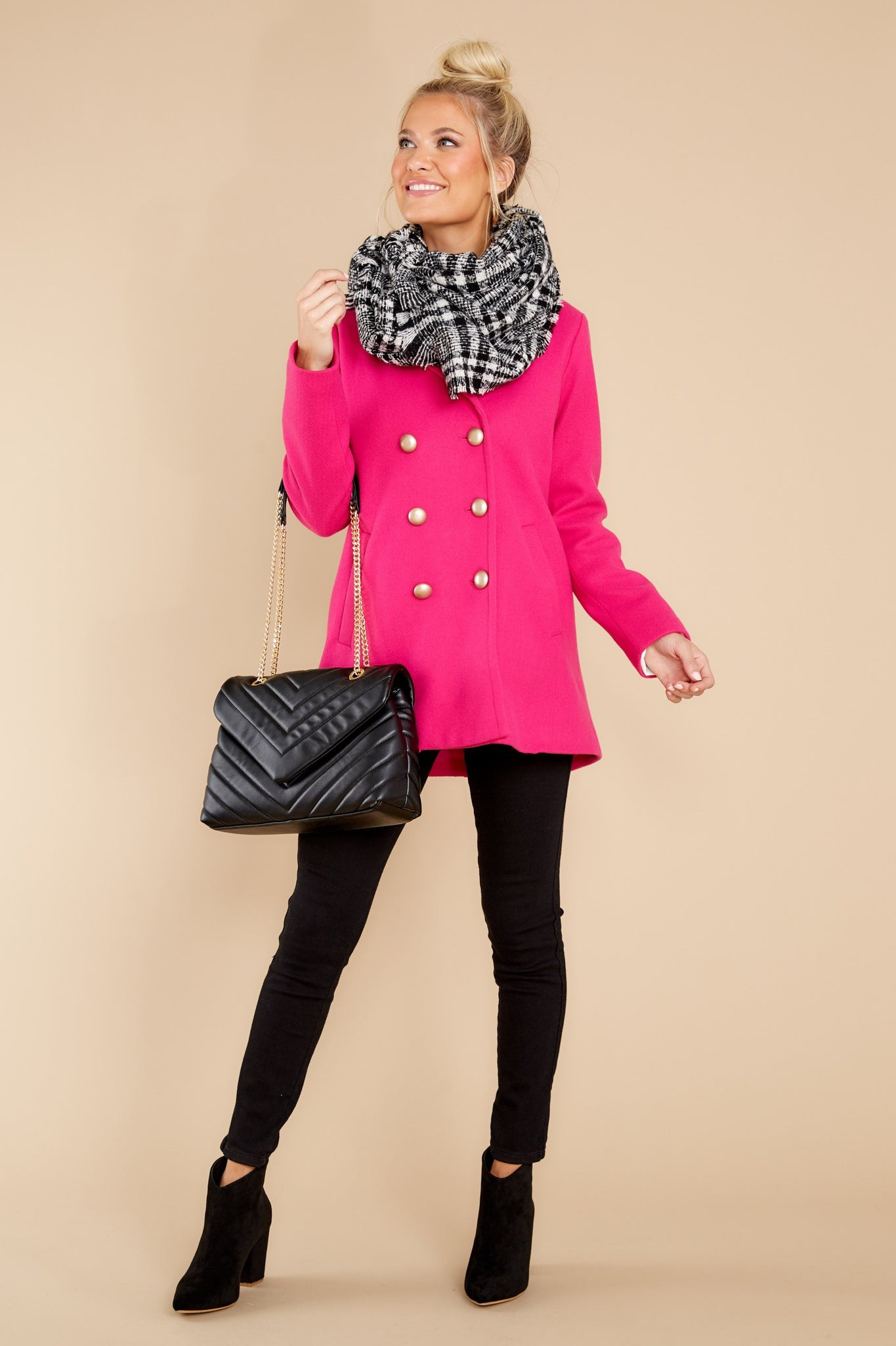 Fit For A Queen Pink Coat | Red Dress 
