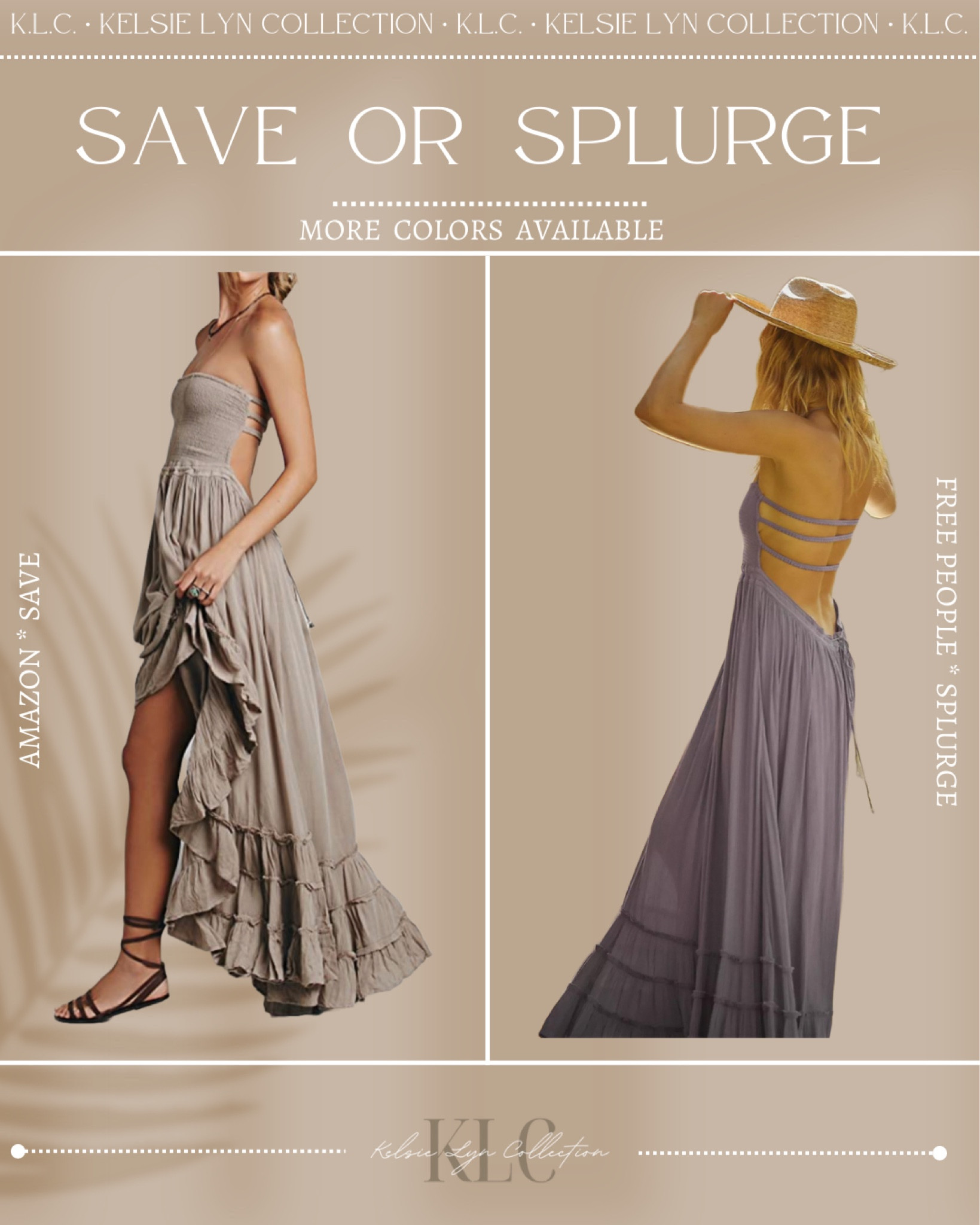 As simular as these two dresses are, there are obvious differences when wearing. Ultimately, you decide what’s more important to you. 

AMAZON: the fabric is thinner, not for taller women, lighter in weight, needs “nip” coverage, cooler material, and has no bells on the tips of the draw strings.

FREE PEOPLE: fabric is thicker & heavier, long enough for taller women, doesn’t need “nip” coverage, warmer material, and has bells on the tips of the draw strings. 

#backless, #openback, #saveorsplurge, #save, #splurge, #amazonfinds, #freepeople, #maxidress, #minimalistic, #style

#LTKsalealert #LTKSale #LTKstyletip