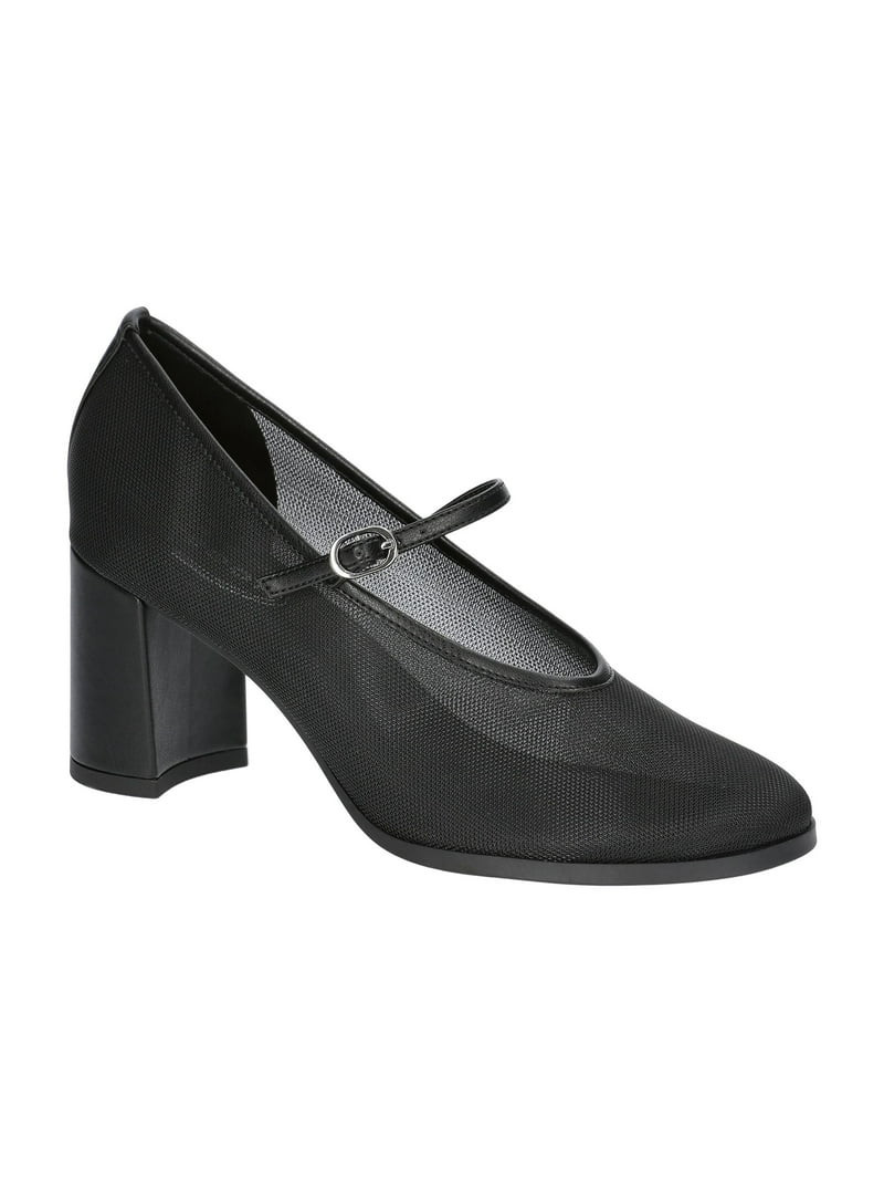 Scoop Women's Mesh Mary Jane Block Heel Pumps | Walmart (US)