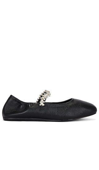 Far Too Kind Ballet Flat in Black Leather | Revolve Clothing (Global)