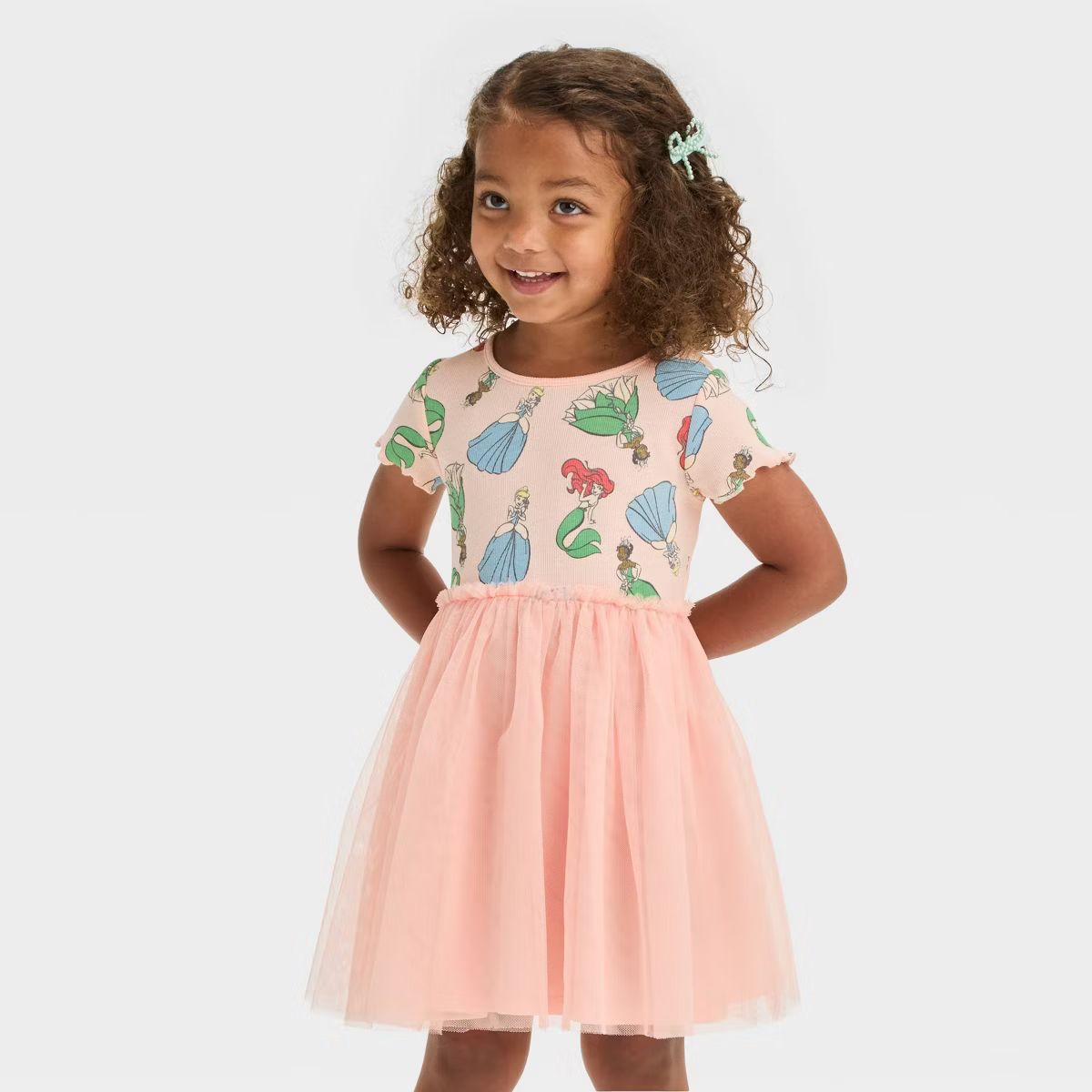 Toddler Girls' Disney Princess Soft Tulle Dress - Pink | Target