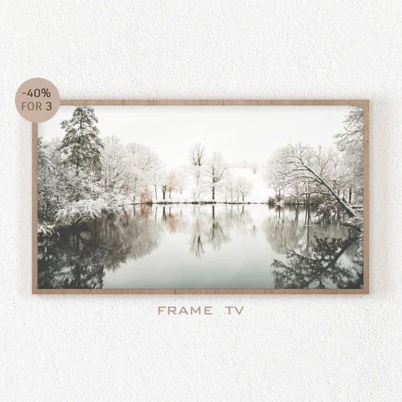 Samsung Frame TV Art Christmas Winter Forest 4k Snowy Trees | Etsy | Etsy (US)