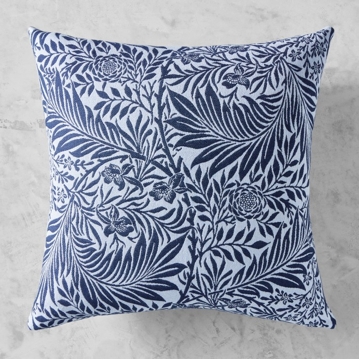 Williams Sonoma Home x Morris & Co. Reversible Performance Pillow, Larkspur | Williams-Sonoma