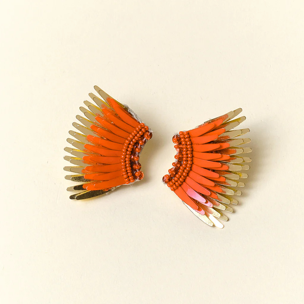 Mini Madeline Earrings Orange Gold | Mignonne Gavigan