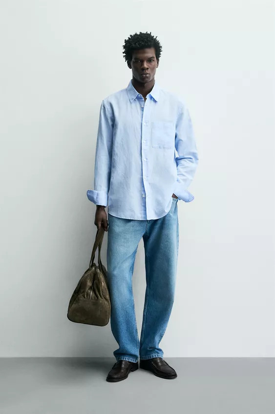 REGULAR FIT LINEN - COTTON SHIRT | Zara UK