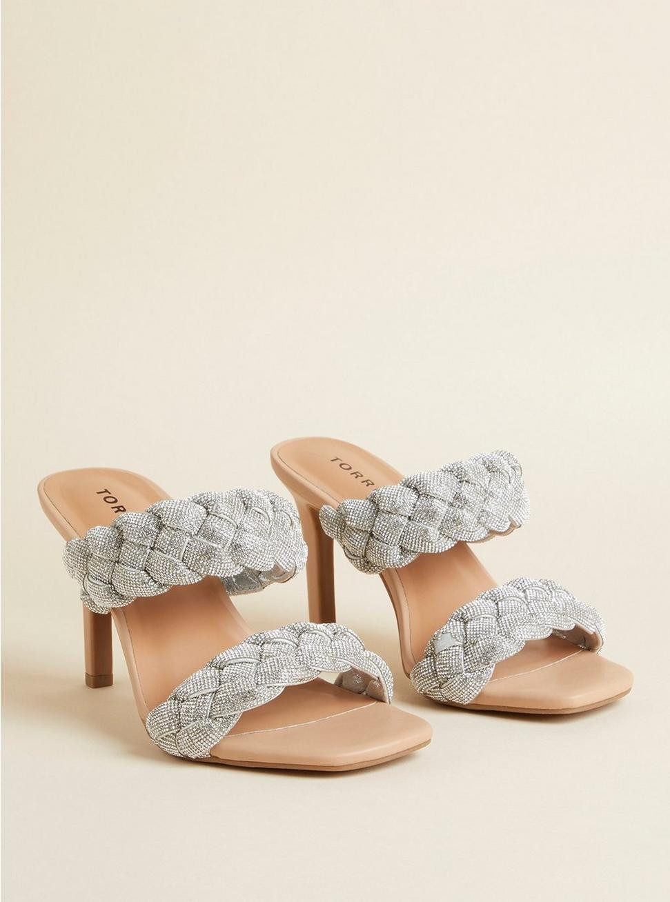 Woven Embellished Heel Sandal (WW) | Torrid (US & Canada)