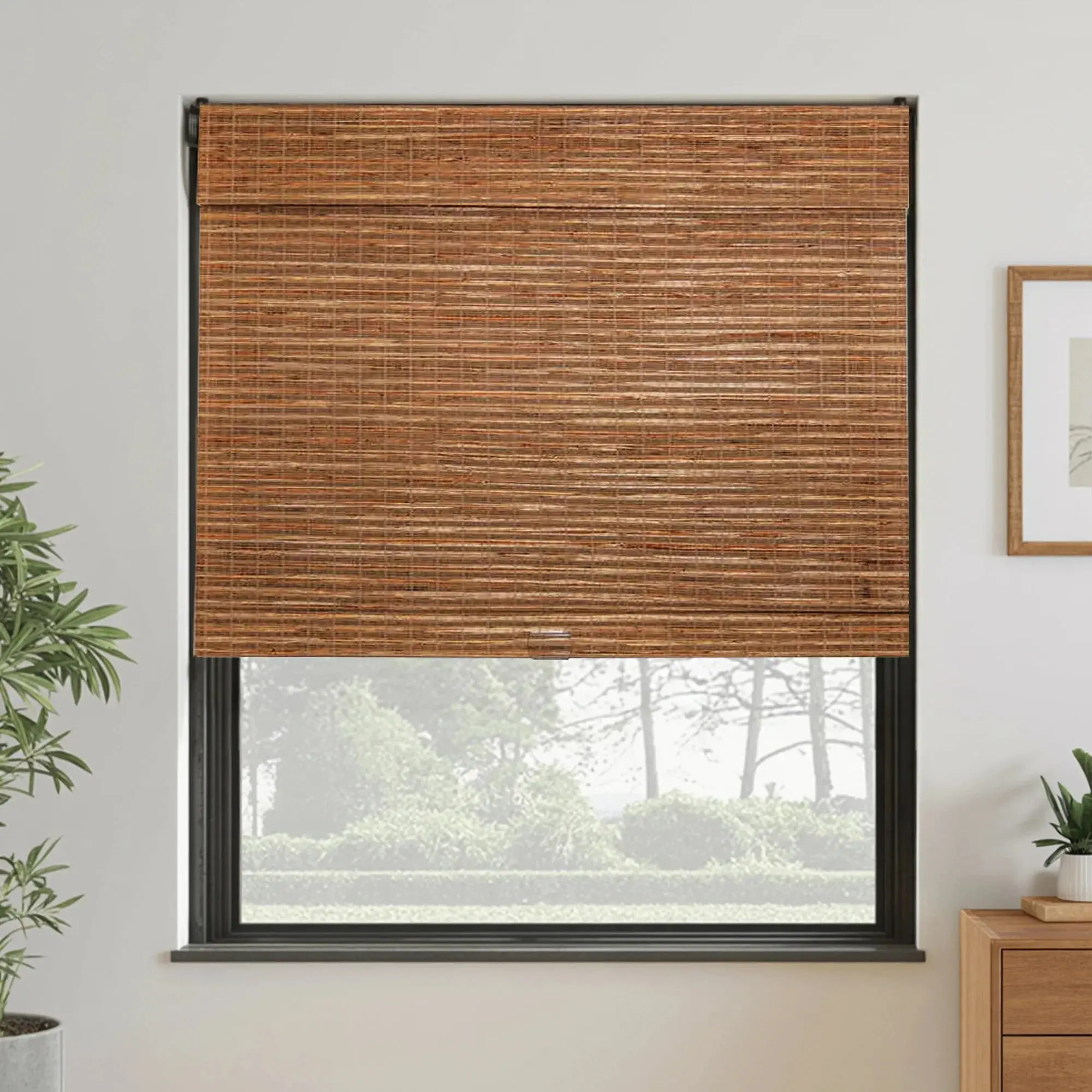 B1-7 Woven Blackout Woven Wood Shade | LuxDrape | LuxDrape