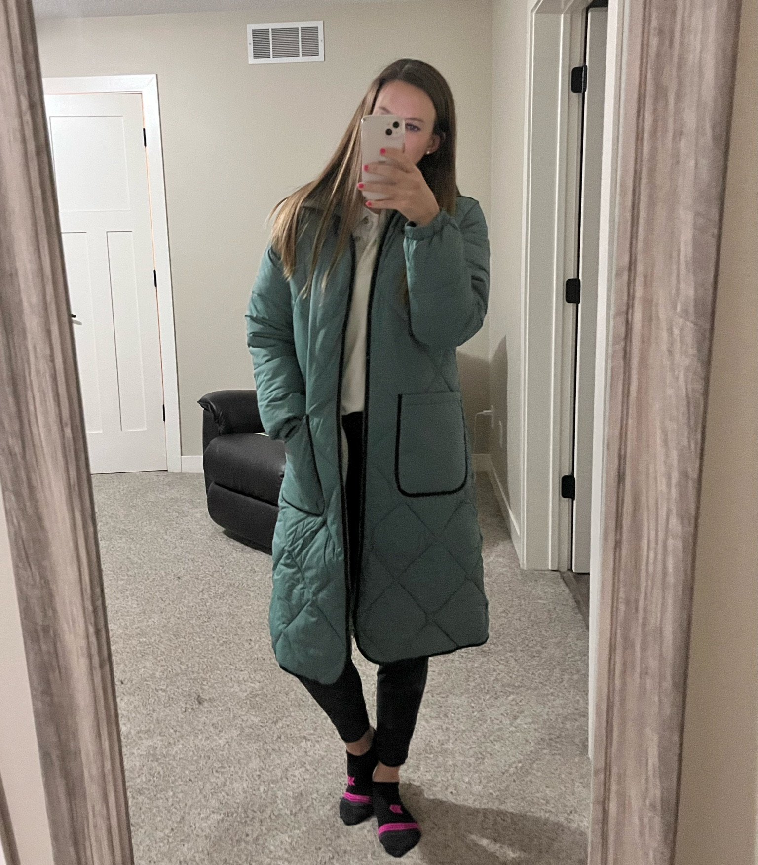 I love the length of this coat! Along with this pockets! My phone never falls out! 

#LTKSaleAlert #LTKSeasonal