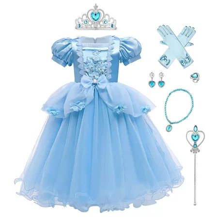 IBTOM CASTLE Little Girls Cinderella Princess Halloween Cosplay Costume for Kids Party Fancy Dress u | Walmart (US)