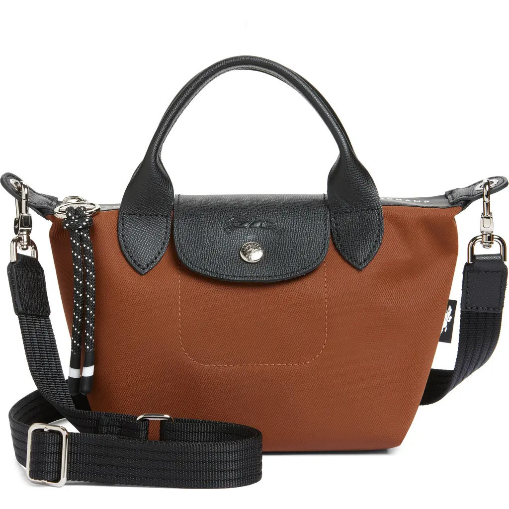 Longchamp Le Pliage Small Crossbody Bag in Chocolate at Nordstrom | Nordstrom