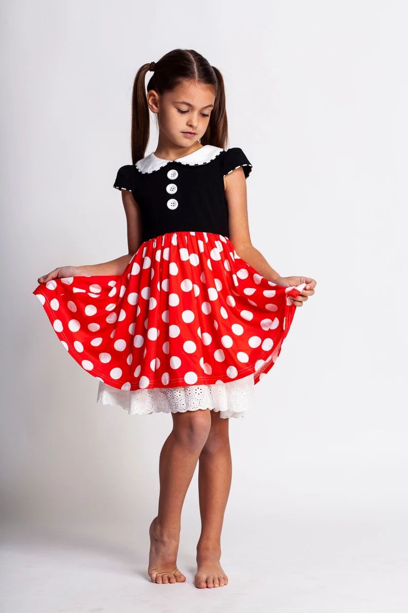 Minnie Mouse Dressminnie Mouse Birthday Outfitdisney | Etsy | Etsy (US)