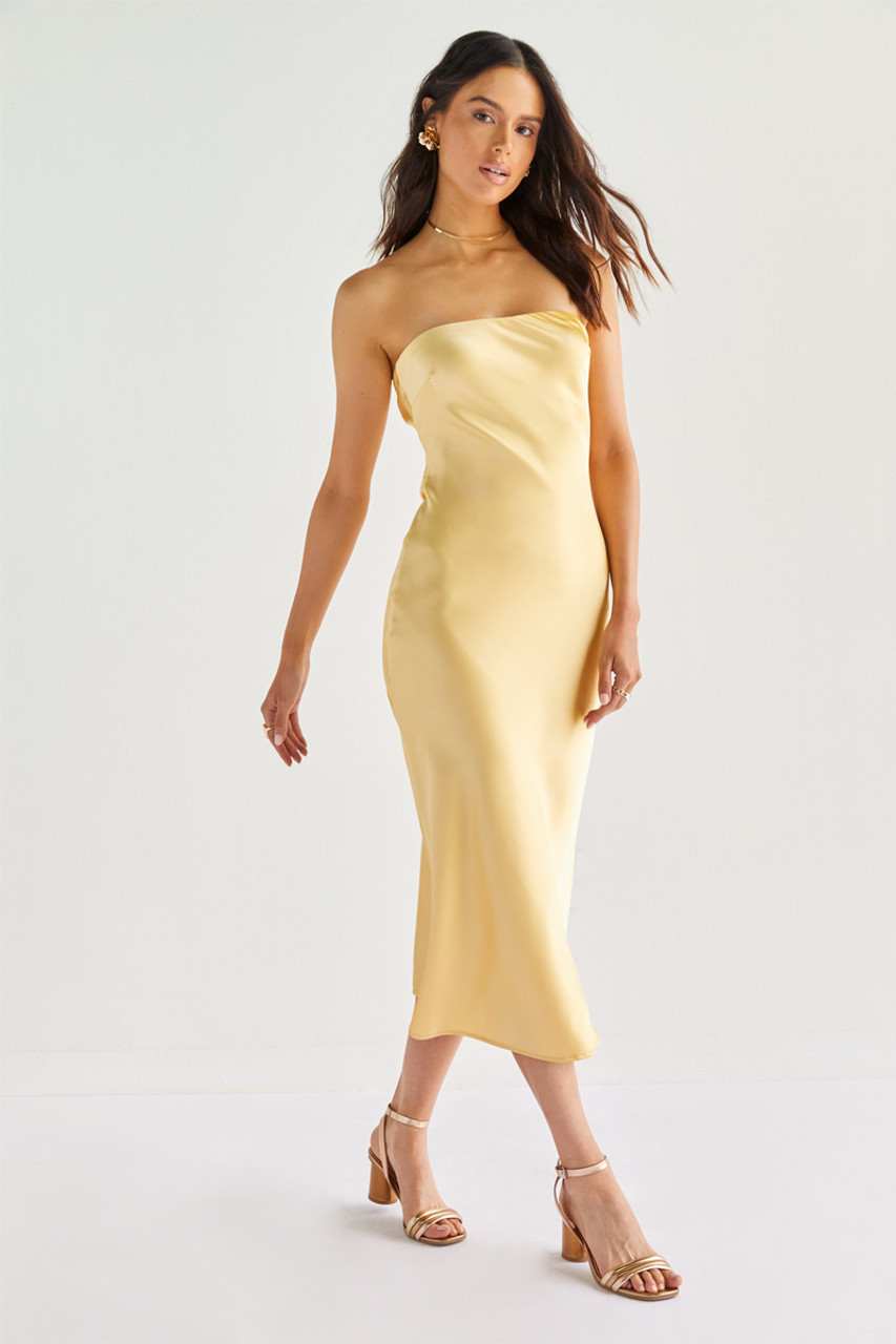 Linda Strapless Satin Mini Dress | Francesca's
