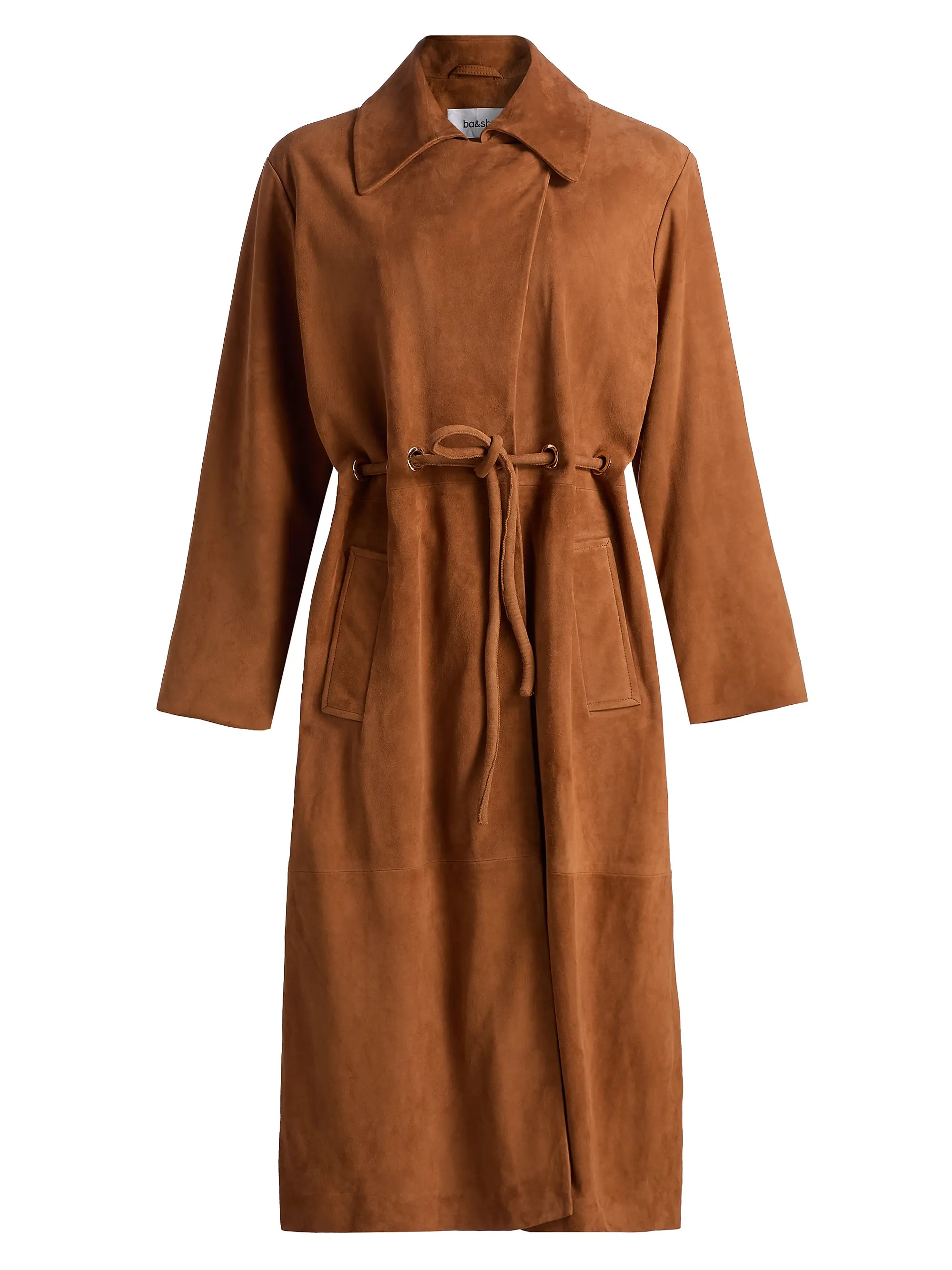 Matte Suede Trench Coat | Saks Fifth Avenue