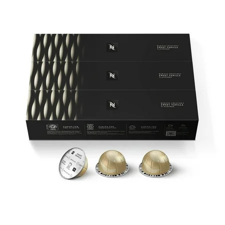 Nespresso Capsules Vertuo, Sweet Vanilla, Medium Roast Coffee, 30-Count Coffee Pods | Walmart (US)