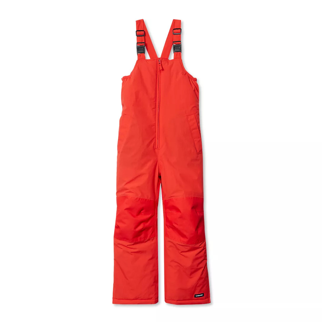 Kids Squall Waterproof Insulated Iron Knee Snow Bibs | Lands' End (US)