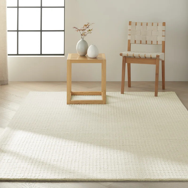 Las Vegas Handmade Looped/Hooked Wool Ivory Area Rug | Wayfair North America