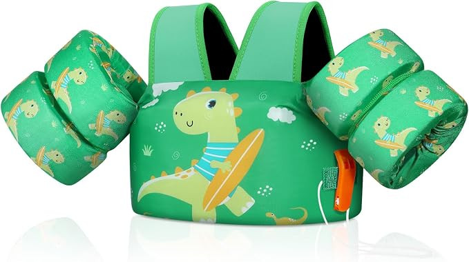 MoKo Toddler Swim Vest for Kids, 20-66 lbs, Arm Floaties with Adjustable Straps, Nylon Material, ... | Amazon (US)