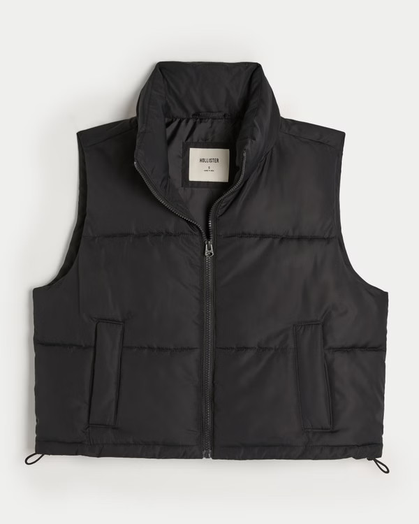 Mini Zip-Up Puffer Vest | Hollister (US)