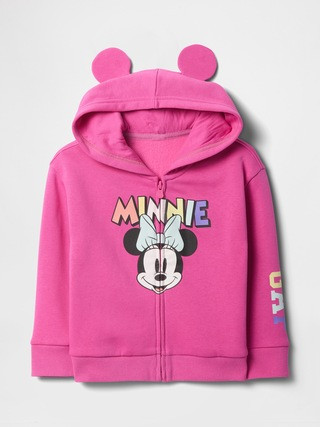 babyGap × Disney Minnie Mouse Relaxed Graphic Zip Hoodie | Gap Factory