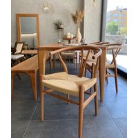 Danish Wishbone Style Chair - Wooden Legs Outdoor | Etsy (UK)