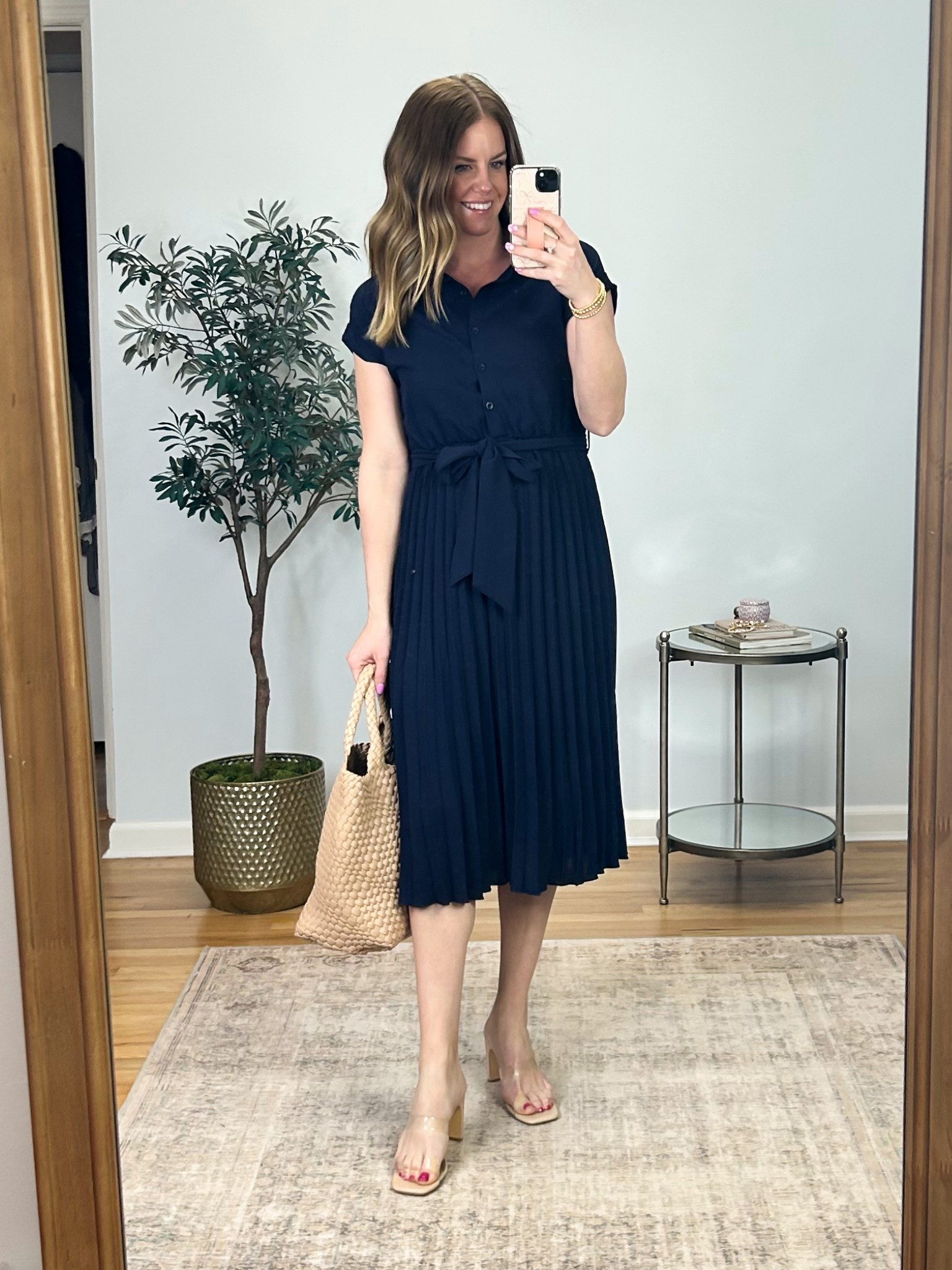 This midi dress is so pretty and could be worn for work, school, spring and summer events. I am 5’5” 125 lbs wearing size small  

Workwear dress  
Summer dresses. Striped dresses. Spring dresses. European vacation. Party dresses.

#LTKFindsUnder100 #LTKWorkwear #LTKFindsUnder50