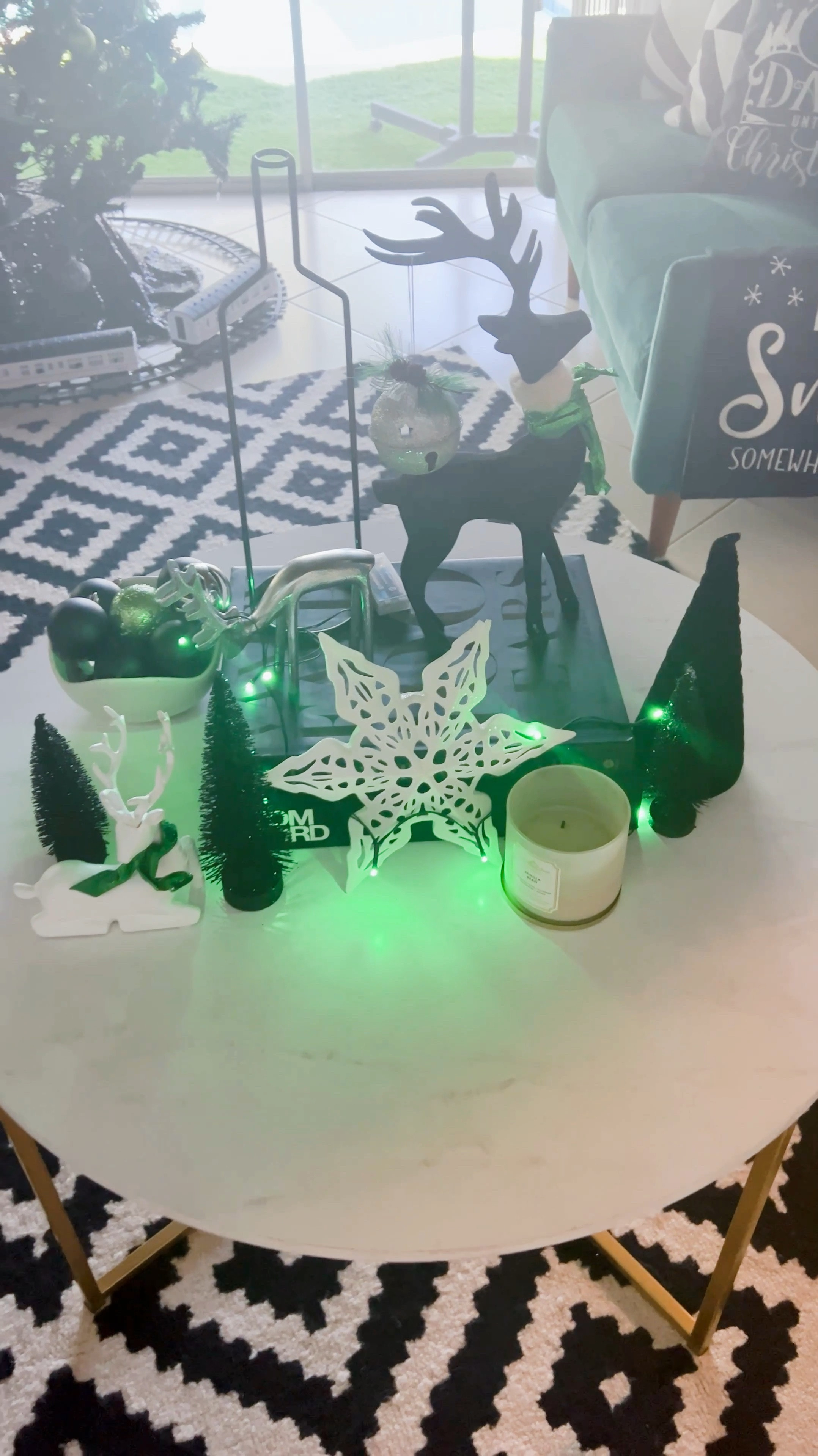 Shop dupes!
Coffee table
Christmas decor
Reindeer
Black reindeer
Tree
Christmas tree
Christmas lights
On a budget 
Dollar tree

#LTKSeasonal #LTKHoliday #LTKHome