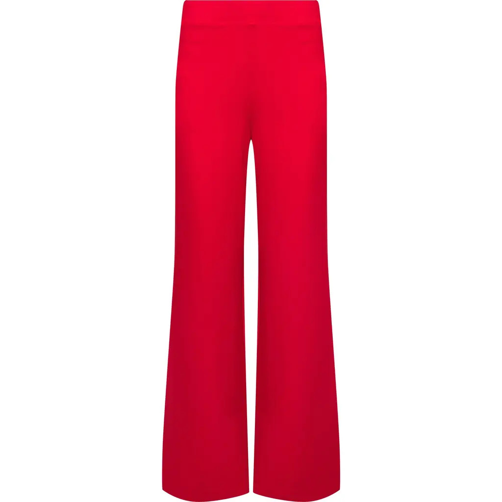 Isaac Mizrahi New York High Waist Wide Leg Pants in Red at Nordstrom, Size Small | Nordstrom