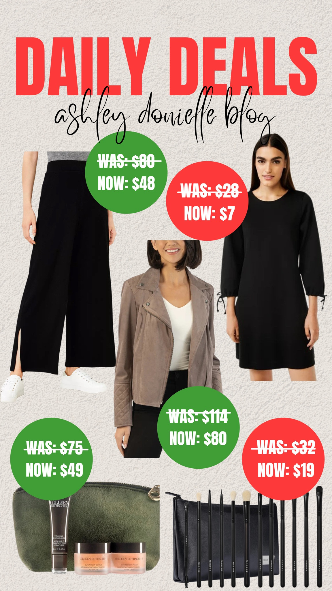 Daily Deals!

Lounge Pants, joggers, mini Dress, Velvet Dress, Moto jacket, eyeshadow brushes, skin care set

#LTKsalealert #LTKstyletip #LTKSeasonal