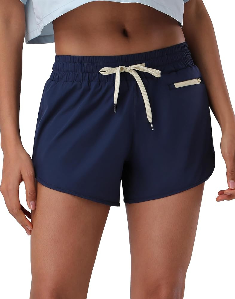 Pioneer Camp Womens Running Shorts 4" Quick Dry Athletic Gym Shorts with Liner Workout Lightweigh... | Amazon (US)