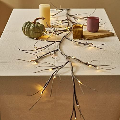 MIYA LIFE Christmas Snow Branches Garland String Lights 6FT 48 LEDs Battery Operated Lighted Twig Vi | Amazon (US)