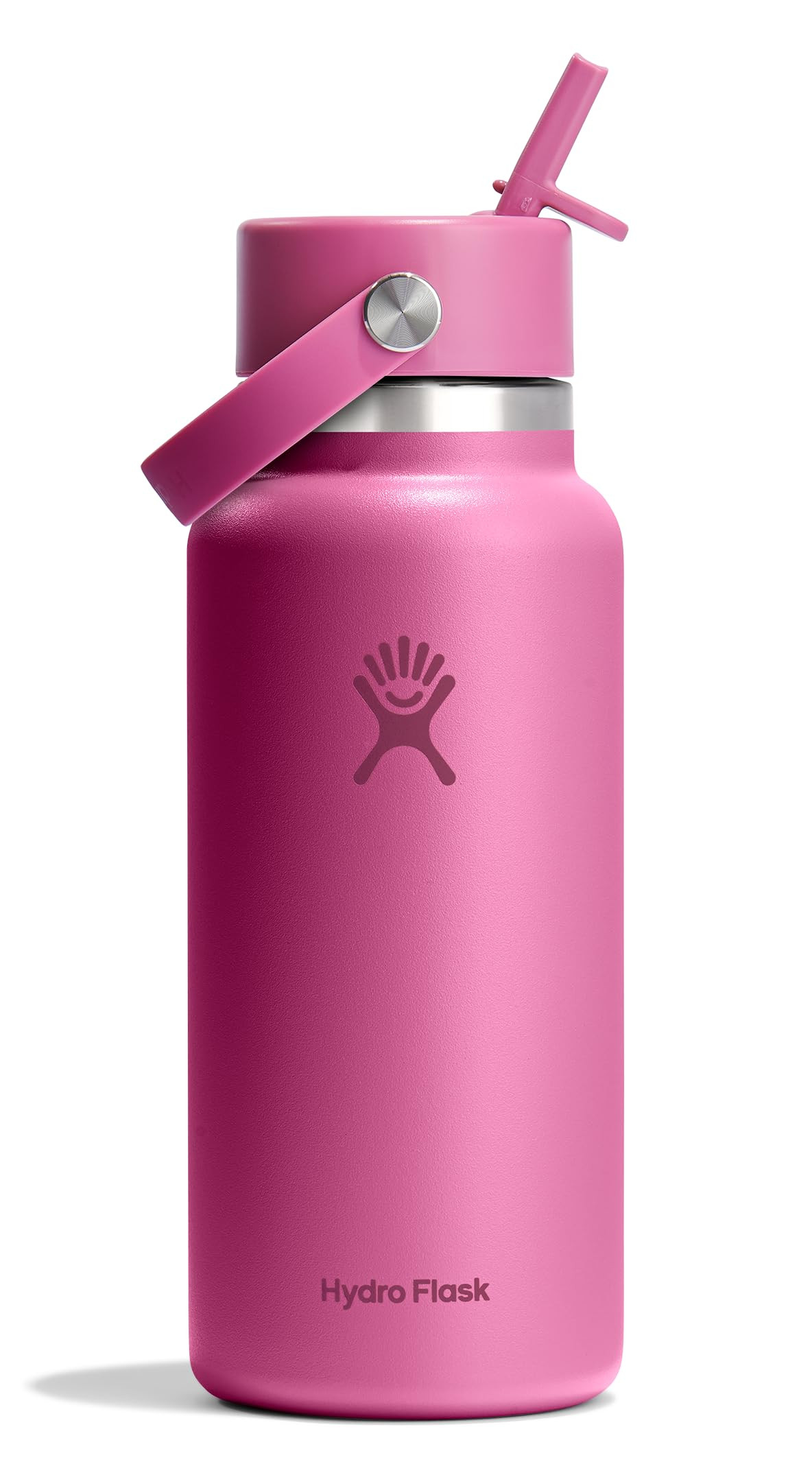 Hydro Flask Water Bottle - Insulated Stainless Steel - Wide Mouth Flex Straw Lid, Non Spill, Leak... | Amazon (US)