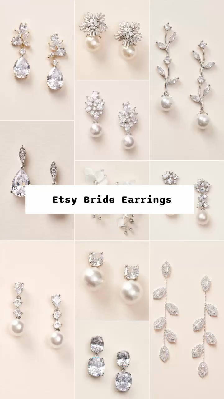Affordable Etsy bridal wedding earrings. All under $100.

#LTKWedding #LTKSeasonal