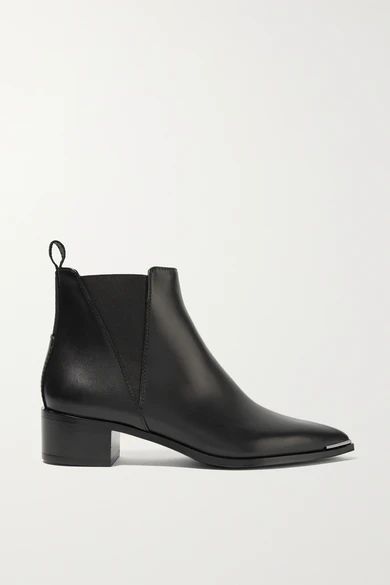 Acne Studios - Jensen Leather Ankle Boots - Black | NET-A-PORTER (UK & EU)