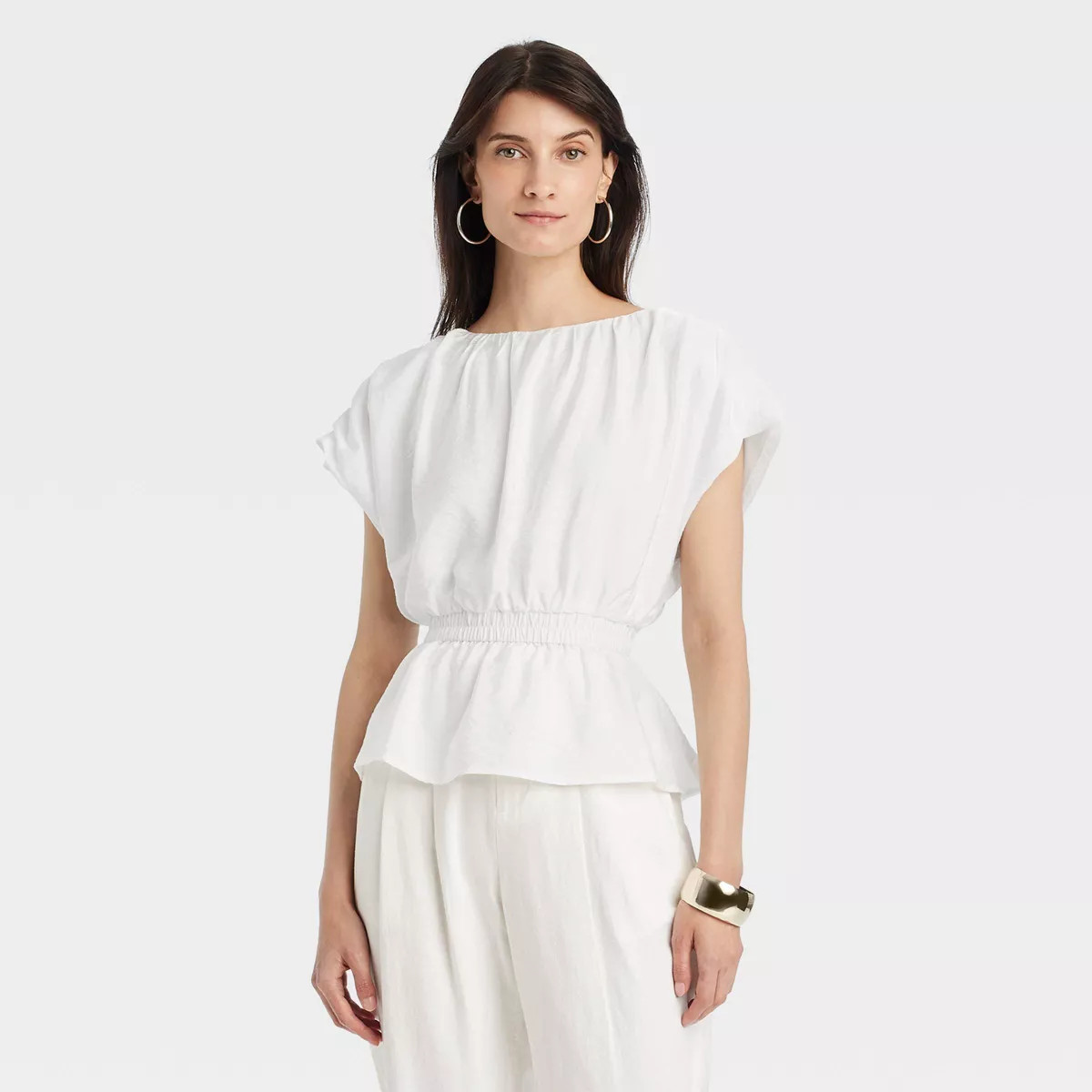 Women's Gauze Peplum Shirt - A New Day™ | Target