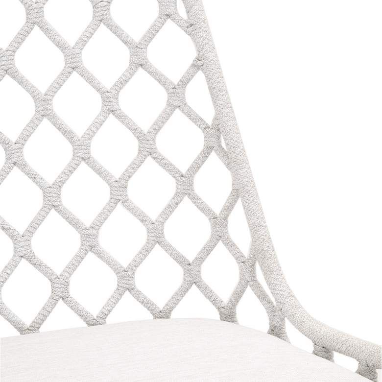 Lattis White Speckle Woven Outdoor Dining Chair - #90X75 | Lamps Plus | Lamps Plus