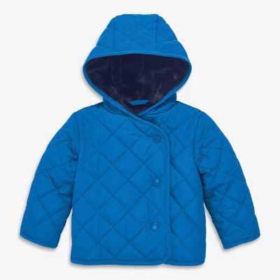 Primary Baby Quilted Fleece-Lined Puffer Jacket in Blueberry Size 6-12 Months | Target