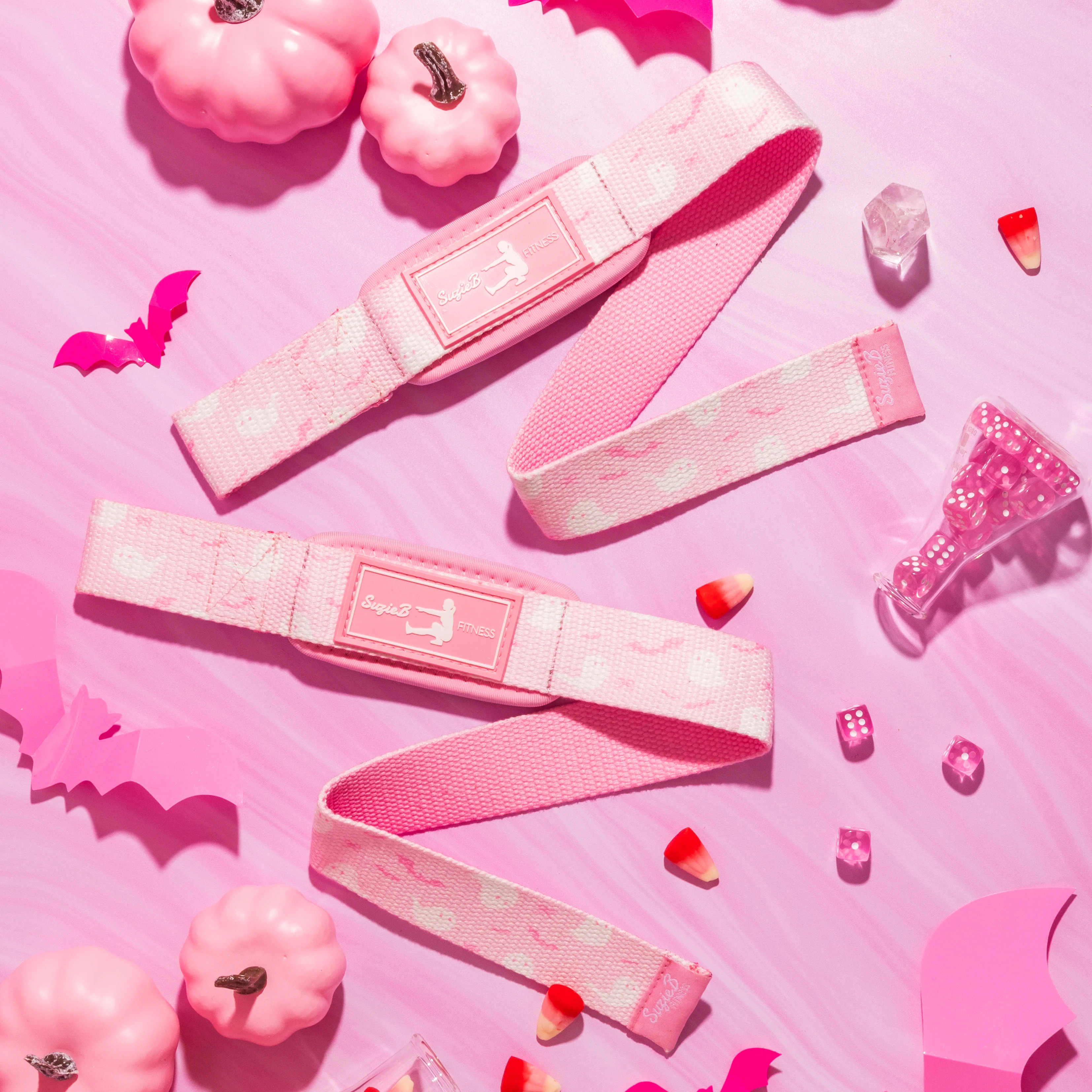 PINK GHOST LIFTING STRAP | SuzieB Fitness